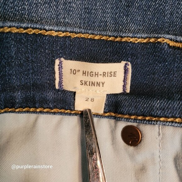 Madewell Jeans 28 Skinny 10" High Rise Danny Wash Tummy Control Stretch Denim - Picture 5 of 13